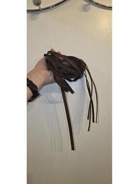 Brown Leather Tassel Belt